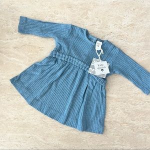 Denim Blue Kate Quinn Dress - Organic Cotton Melange Rib